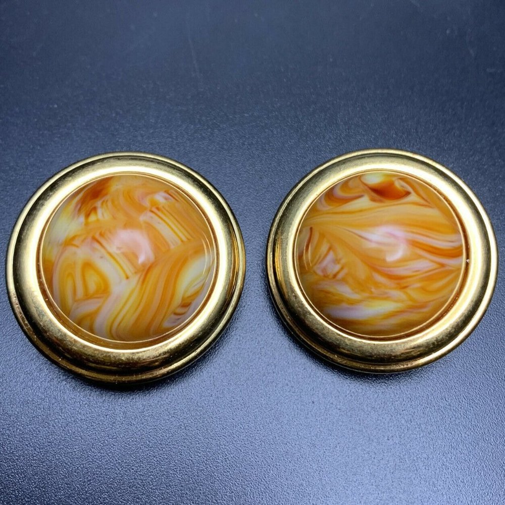 Joan Rivers Chunky Cabochon Clip On Earrings